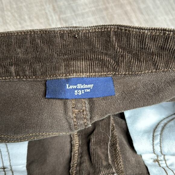 LEVI’S 531 Low Skinny Brown Corduroy Pants Women’s - Picture 2 of 7